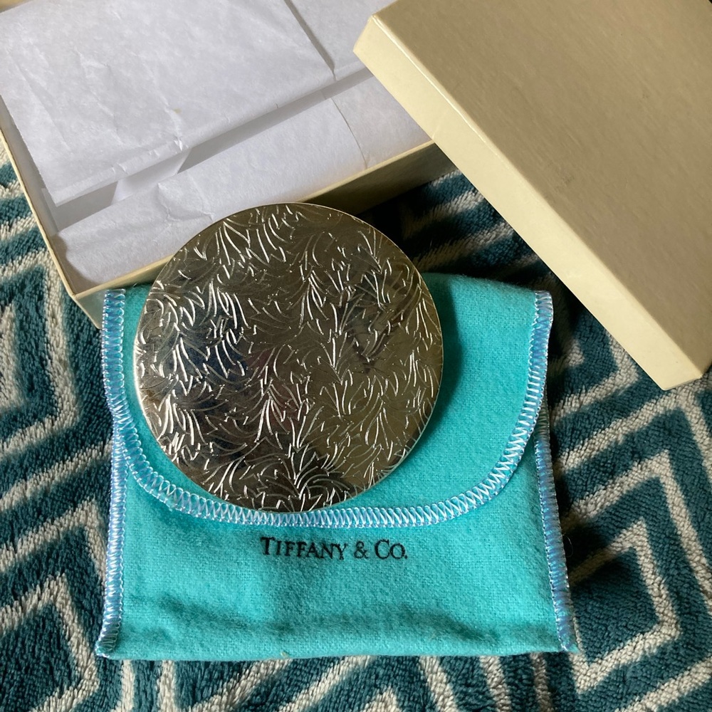 Vintage Tiffany & Co. round pocket mirror